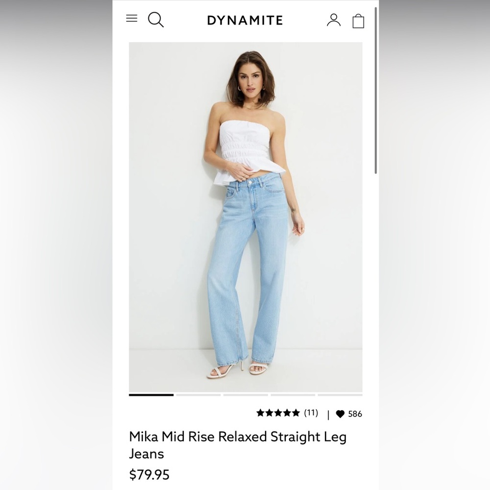 Mika Mid Rise Relaxed Straight Leg Jeans